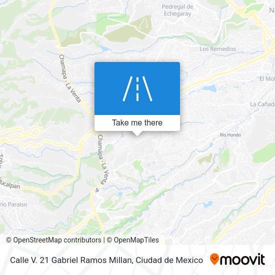 Calle V. 21 Gabriel Ramos Millan map