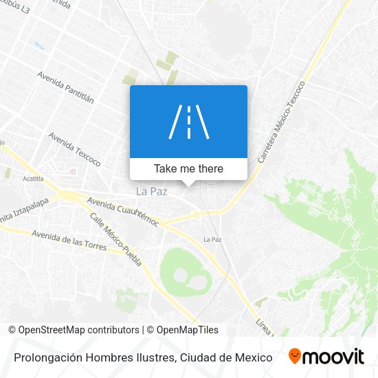 Prolongación Hombres Ilustres map