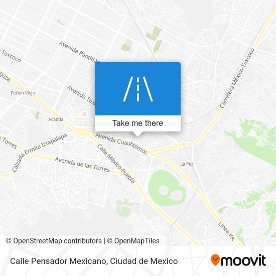 Mapa de Calle Pensador Mexicano