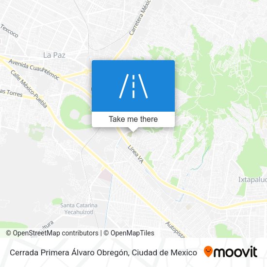Mapa de Cerrada Primera Álvaro Obregón