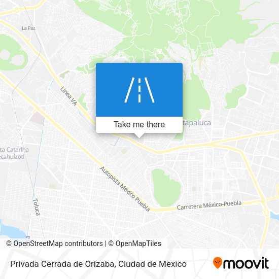 Mapa de Privada Cerrada de Orizaba