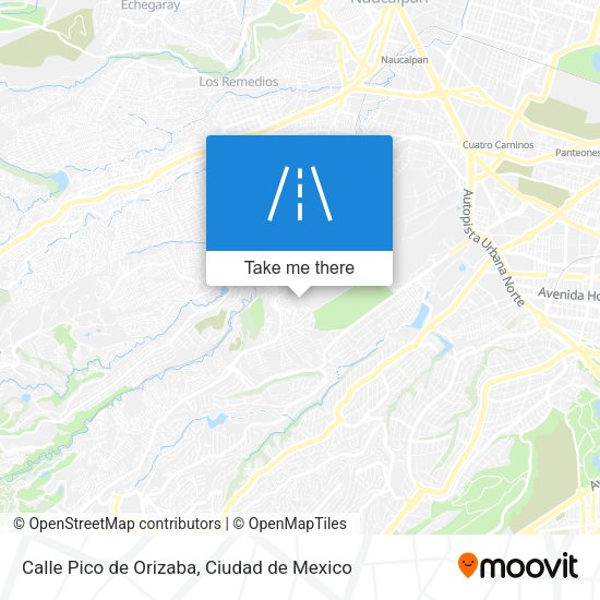 Calle Pico de Orizaba map