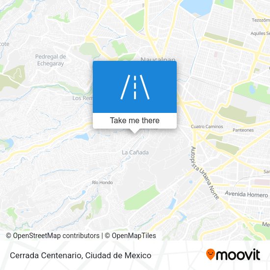 Cerrada Centenario map