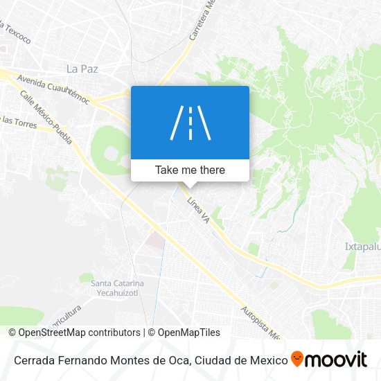 Cerrada Fernando Montes de Oca map