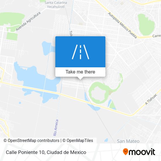 Mapa de Calle Poniente 10