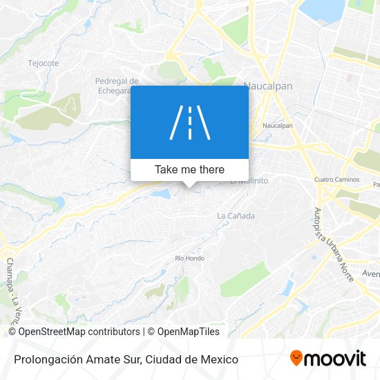 Prolongación Amate Sur map