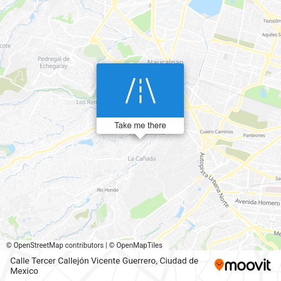 Mapa de Calle Tercer Callejón Vicente Guerrero
