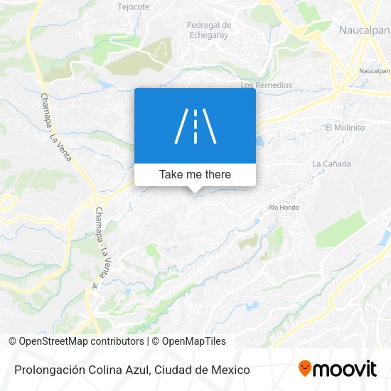 Mapa de Prolongación Colina Azul