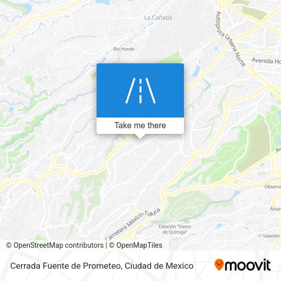 Mapa de Cerrada Fuente de Prometeo