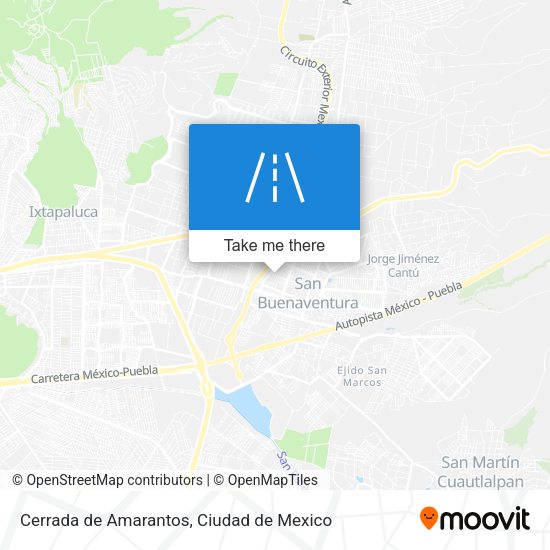 Mapa de Cerrada de Amarantos