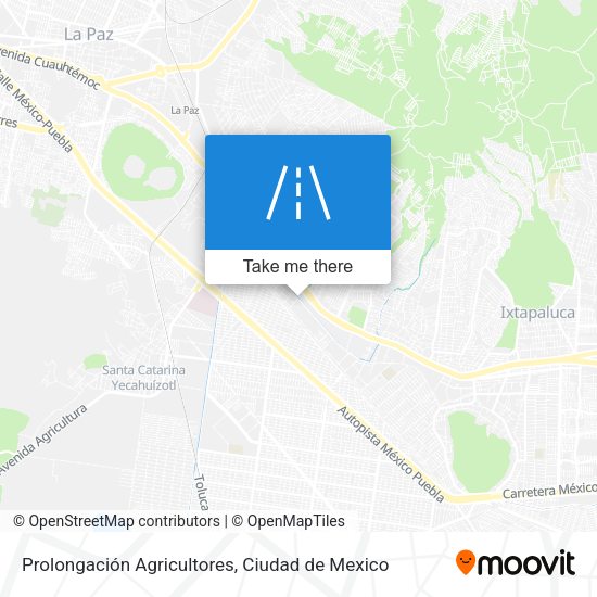 Prolongación Agricultores map