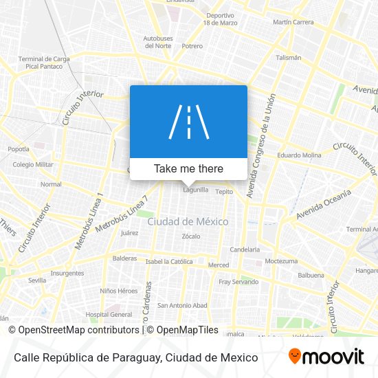 Mapa de Calle República de Paraguay