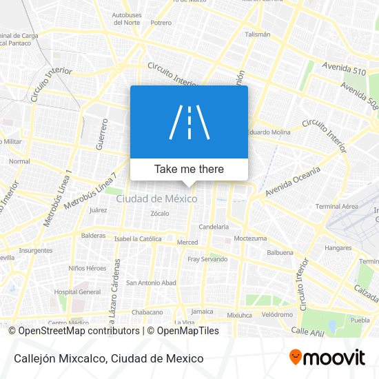 Callejón Mixcalco map