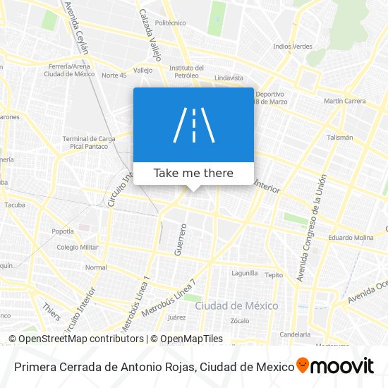 Primera Cerrada de Antonio Rojas map