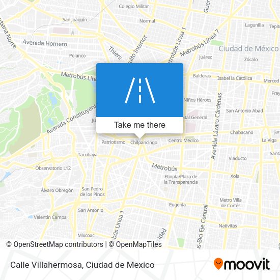 Calle Villahermosa map