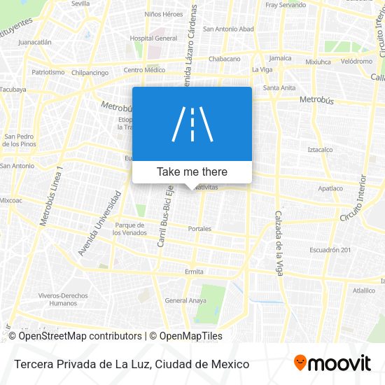 Mapa de Tercera Privada de La Luz