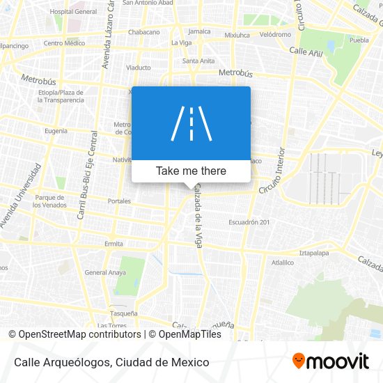 Calle Arqueólogos map
