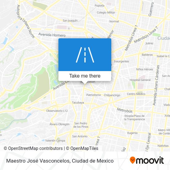 Maestro José Vasconcelos map