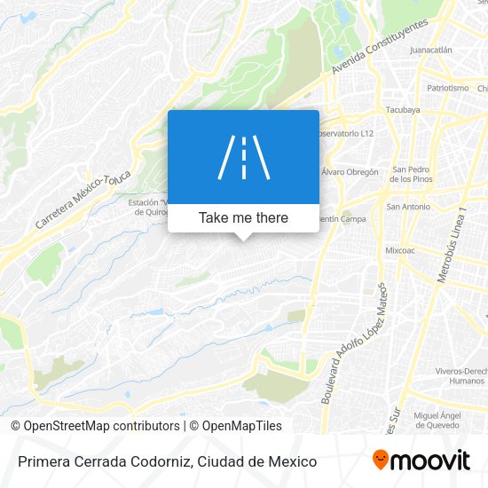 Primera Cerrada Codorniz map