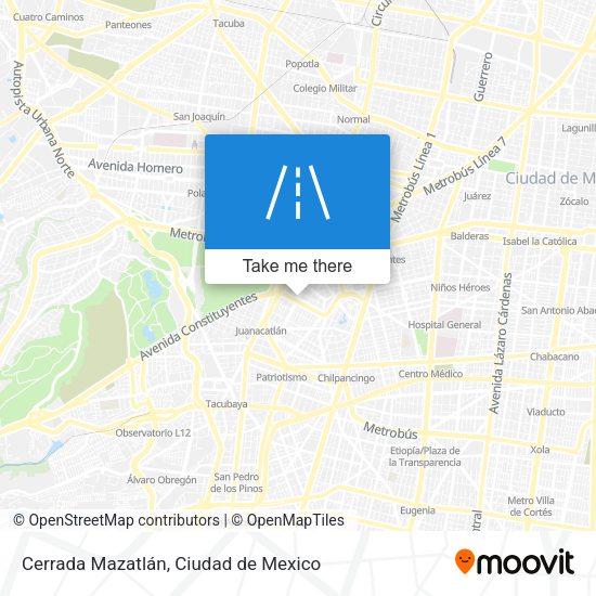 Mapa de Cerrada Mazatlán