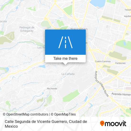 Calle Segunda de Vicente Guerrero map