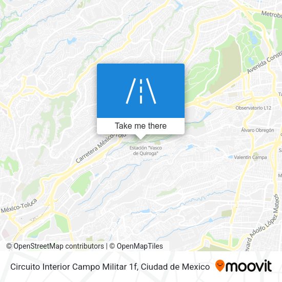 Mapa de Circuito Interior Campo Militar 1f