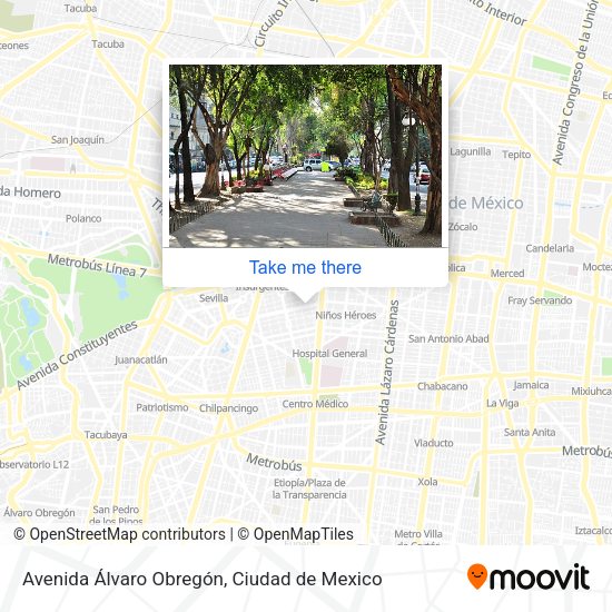 Mapa de Avenida Álvaro Obregón