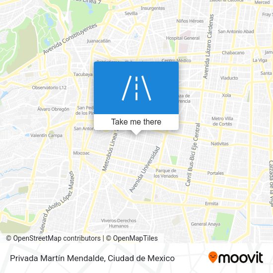 Privada Martín Mendalde map