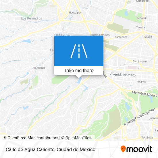 Mapa de Calle de Agua Caliente