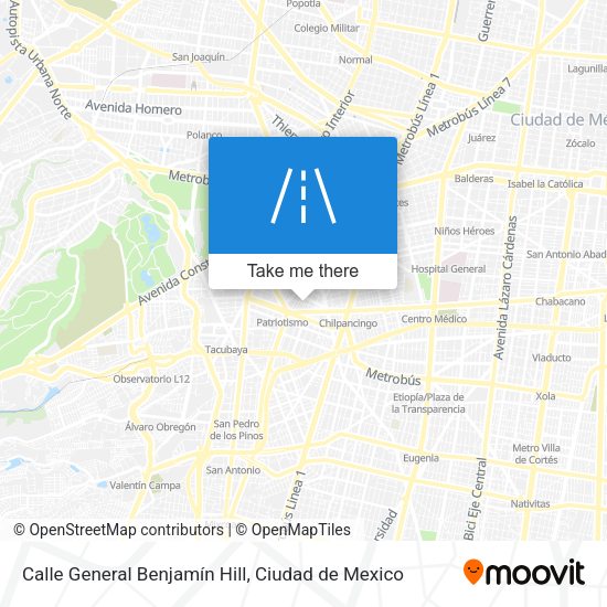 Calle General Benjamín Hill map