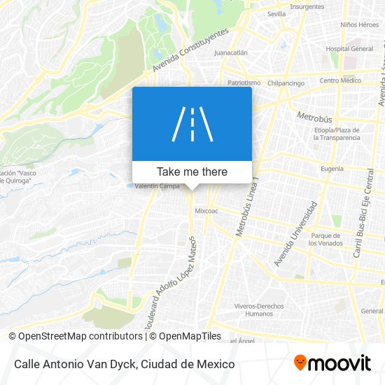 Calle Antonio Van Dyck map