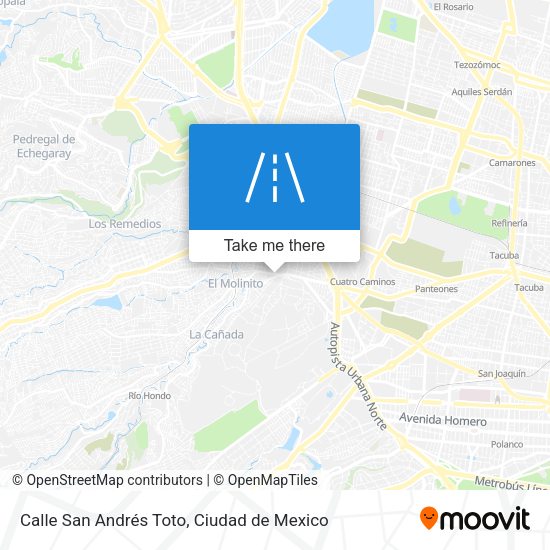 Calle San Andrés Toto map