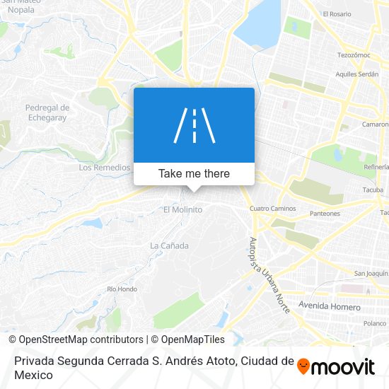 Privada Segunda Cerrada S. Andrés Atoto map