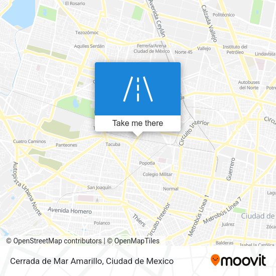 Mapa de Cerrada de Mar Amarillo