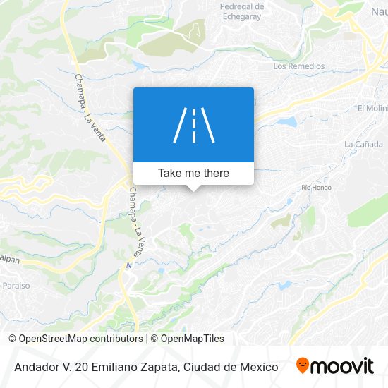 Mapa de Andador V. 20 Emiliano Zapata