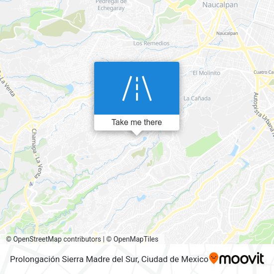 Prolongación Sierra Madre del Sur map