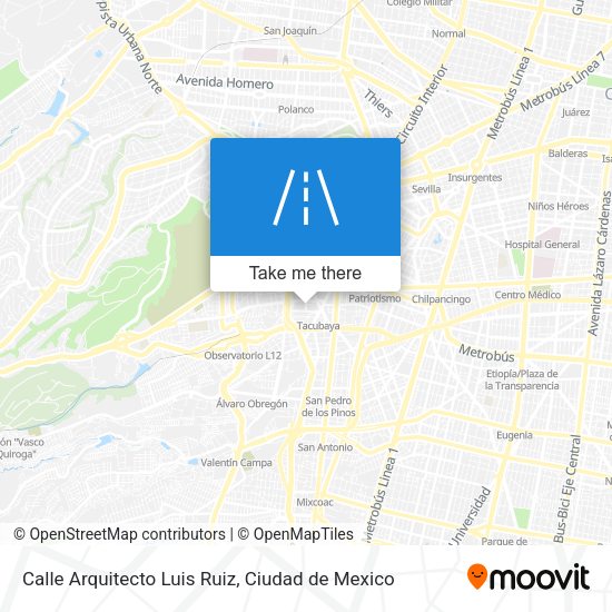 Mapa de Calle Arquitecto Luis Ruiz