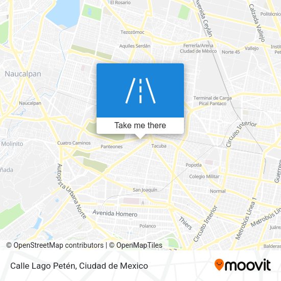 Calle Lago Petén map