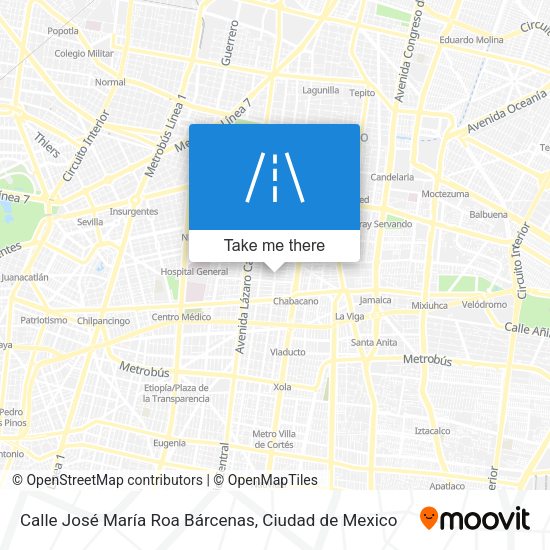 Mapa de Calle José María Roa Bárcenas