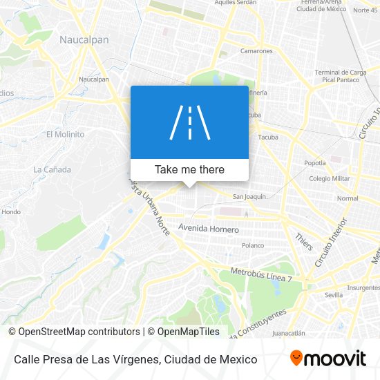 Calle Presa de Las Vírgenes map