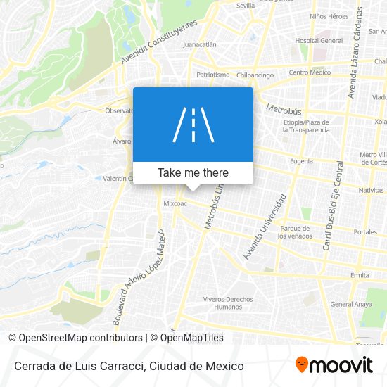 Mapa de Cerrada de Luis Carracci