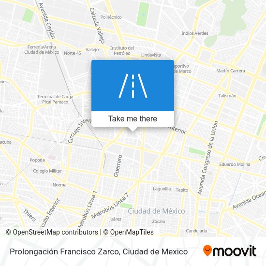 Mapa de Prolongación Francisco Zarco