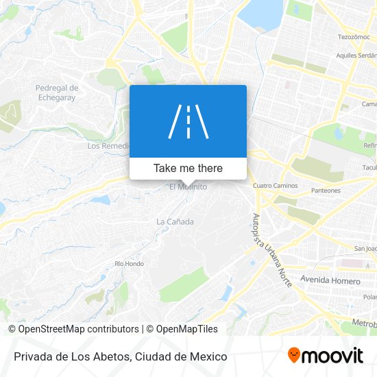 Privada de Los Abetos map