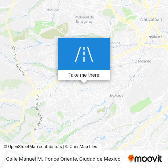 Calle Manuel M. Ponce Oriente map
