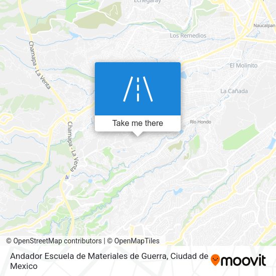 Mapa de Andador Escuela de Materiales de Guerra