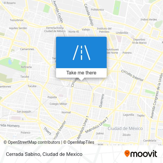 Mapa de Cerrada Sabino