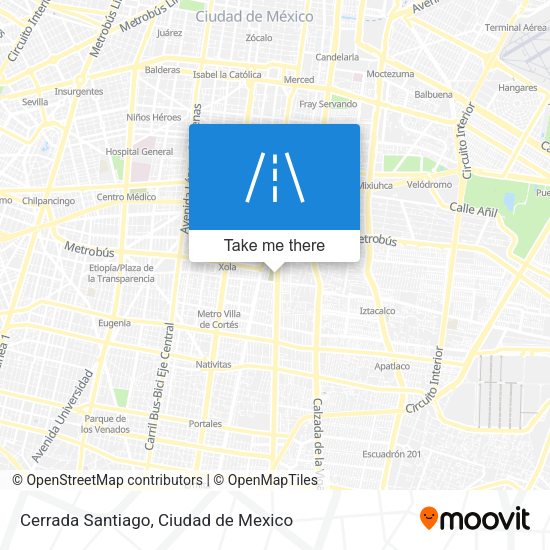 Mapa de Cerrada Santiago