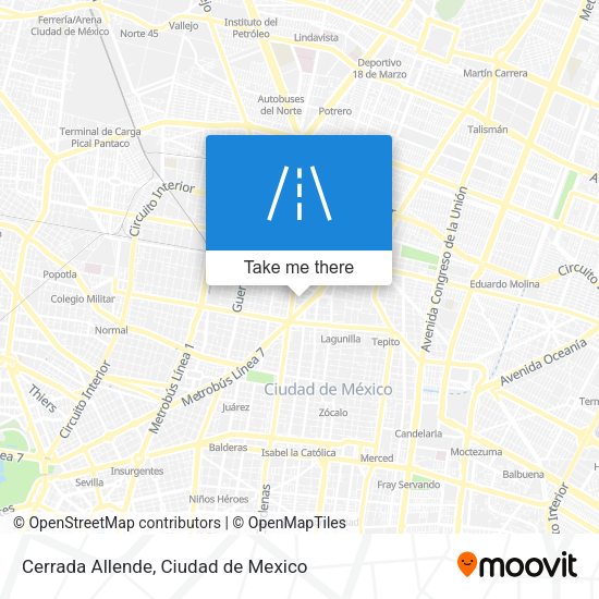 Mapa de Cerrada Allende