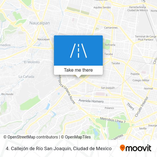 Mapa de 4. Callejón de Río San Joaquín