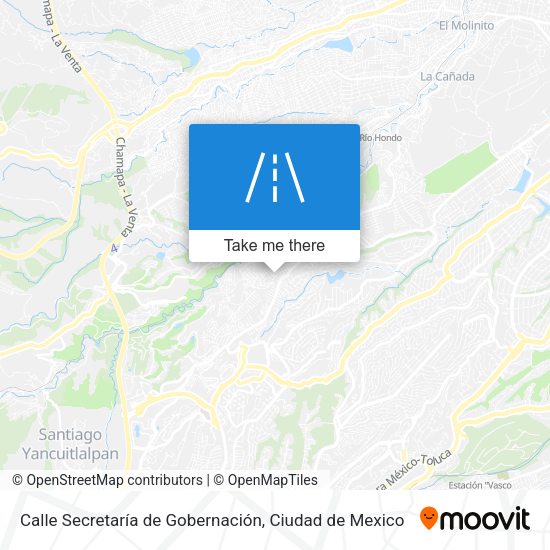 Mapa de Calle Secretaría de Gobernación